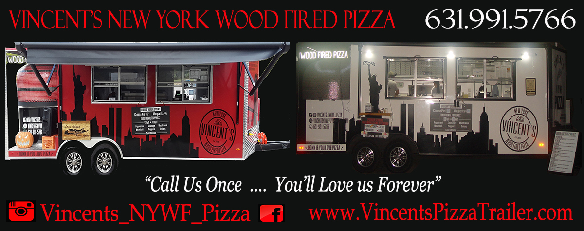 Vincents NY Wood Fired Pizza Trailer